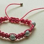 Pink shambala bracelet with..